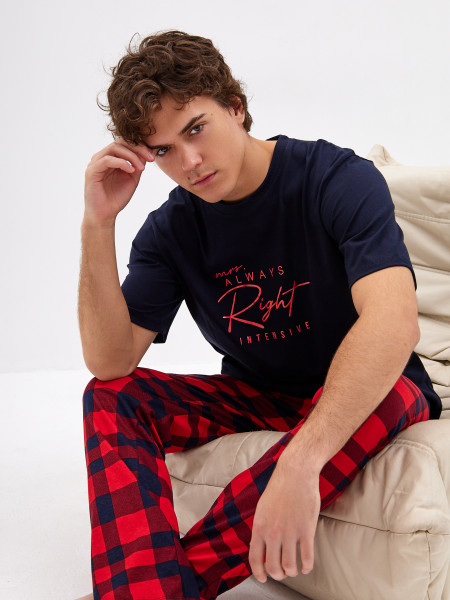Пижама мужская кулирка с брюками "РОББИ" Пижама мужская кулирка с брюками "РОББИ"